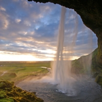 Under Seljalandsfoss, Iceland