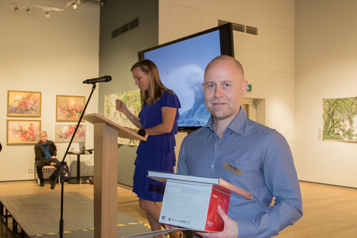 Me looking slightly overawed with my award, presented by Miranda Krestovnikoff