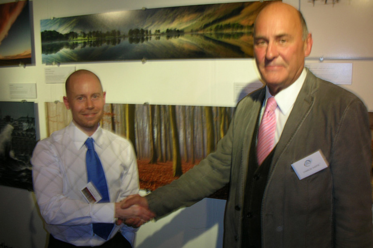 With Charlie Waite at the Landscape Photographer of the Year Awards 2012.
